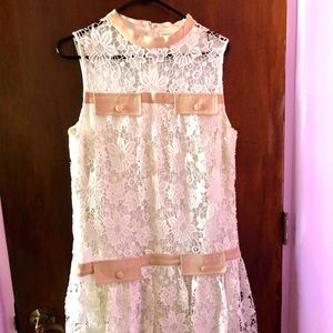 Gorgeous cream splendid rich worked lace dress